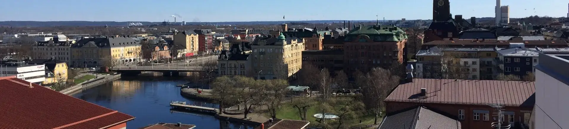 Panorama över Norrköpings hustak